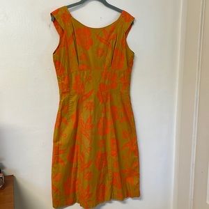 Vintage orange Hawaiian dress